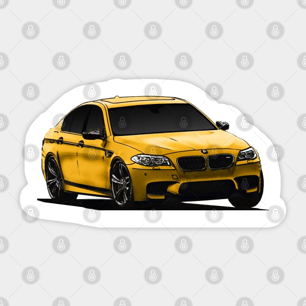 BMW M5 F10 Gold Sticker by Woreth
